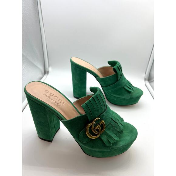 Gucci Marmont Fringed Suede Mules size 39 - Picture 2 of 9